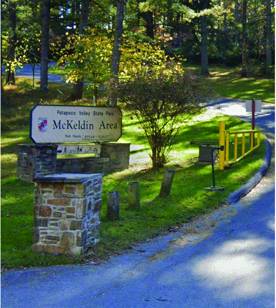 Patapsco Valley State Park McKeldin Area Entrance Sign